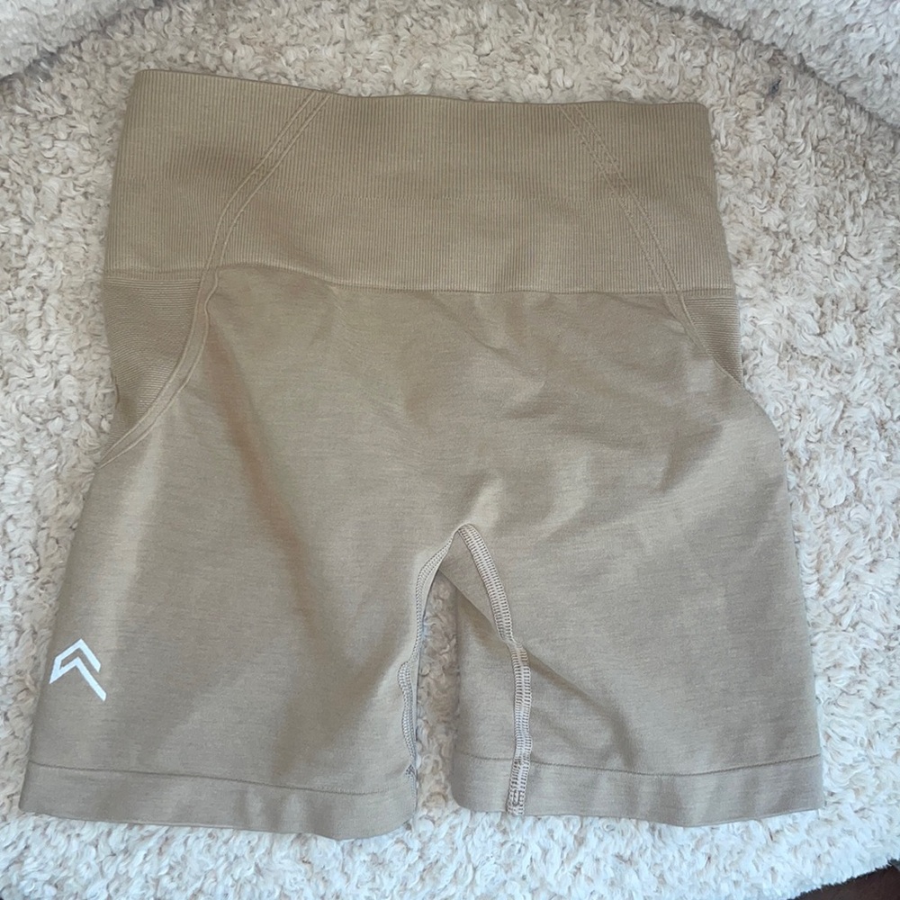Oner Active Women's Athletic Bike Shorts in Tan
